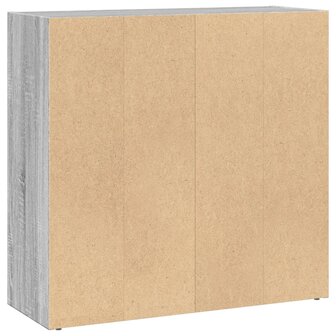 Boekenkast 80x30x77 cm bewerkt hout grijs sonoma eikenkleurig 6