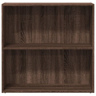 Boekenkast 80x30x77 cm bewerkt hout bruin eikenkleurig 4