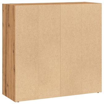 Boekenkast 80x30x77 cm bewerkt hout artisanaal eikenkleurig 6