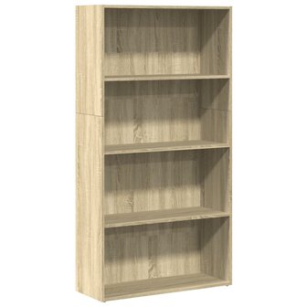 Boekenkast 80x30x152 cm bewerkt hout sonoma eikenkleurig 2