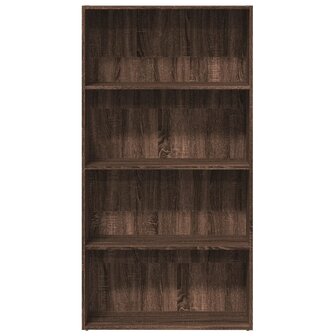 Boekenkast 80x30x152 cm bewerkt hout bruin eikenkleurig 4