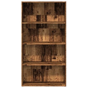 Boekenkast 80x30x152 cm bewerkt hout oud houtkleurig 4