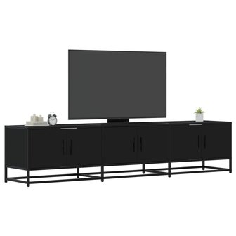 Tv-meubel 180x35x41 cm bewerkt hout zwart 1