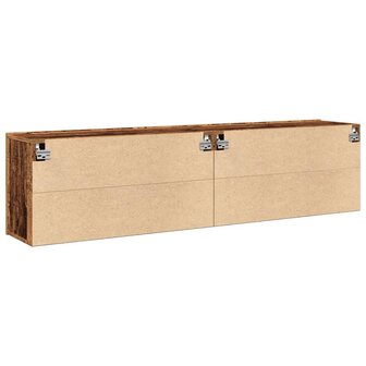 Tv-meubels 2 st wandgemonteerd 80x30x41 cm oud houtkleurig 7