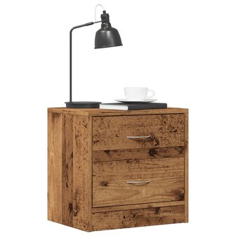 Nachtkastjes 2 st 40x30x40 cm bewerkt hout oud houtkleurig 1