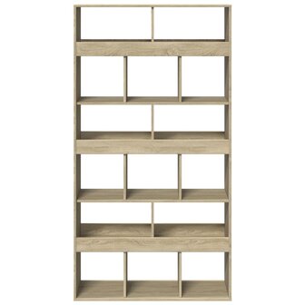 Boekenkast 100x33x187,5 cm bewerkt hout sonoma eikenkleurig 4