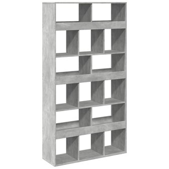 Boekenkast 100x33x187,5 cm bewerkt hout betongrijs 2