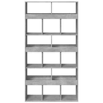 Boekenkast 100x33x187,5 cm bewerkt hout betongrijs 4