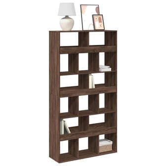 Boekenkast 100x33x187,5 cm bewerkt hout bruin eikenkleurig 1