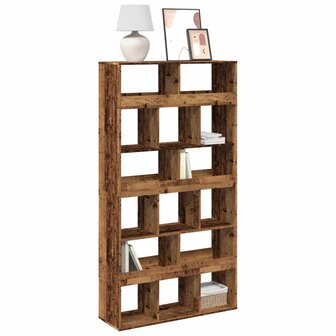 Boekenkast 100x33x187,5 cm bewerkt hout oud houtkleurig 1