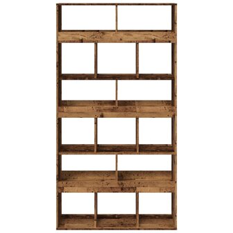 Boekenkast 100x33x187,5 cm bewerkt hout oud houtkleurig 4