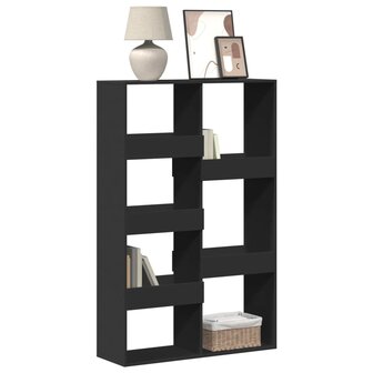 Boekenkast 100x33x155,5 cm bewerkt hout zwart 1