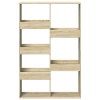 Boekenkast 100x33x155,5 cm bewerkt hout sonoma eikenkleurig 4