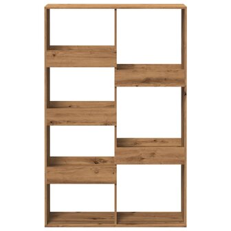 Boekenkast 100x33x155,5 cm bewerkt hout artisanaal eikenkleurig 4