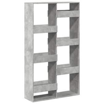 Boekenkast 100x33x175 cm bewerkt hout betongrijs 2