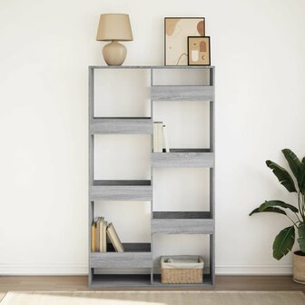 Boekenkast 100x33x175 cm bewerkt hout grijs sonoma eikenkleurig 3