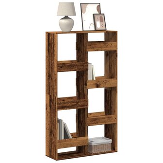 Boekenkast 100x33x175 cm bewerkt hout oud houtkleurig 1