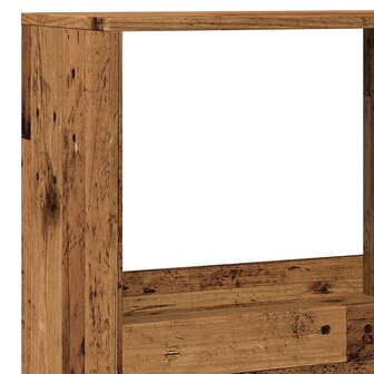 Boekenkast 100x33x175 cm bewerkt hout oud houtkleurig 7