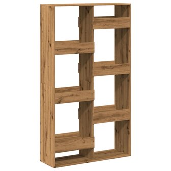 Boekenkast 100x33x175 cm bewerkt hout artisanaal eikenkleur 2