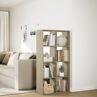 Kamerscherm / boekenkast 69,5x29x137,5 cm hout sonoma eiken 4