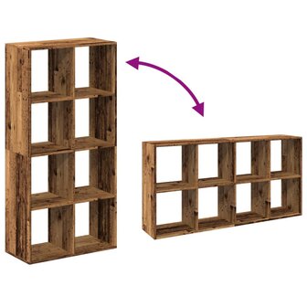 Kamerscherm / boekenkast 69,5x29x137,5 cm hout oud houtkleur 8