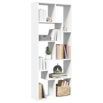 Kamerscherm / boekenkast 67x25x161,5 cm bewerkt hout wit 1