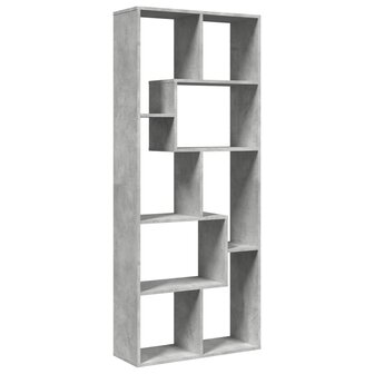 Kamerscherm / boekenkast 67x25x161,5 cm bewerkt hout betongrijs 7