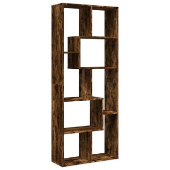 Kamerscherm / boekenkast 67x25x161,5 cm hout gerookt eiken 7