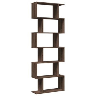 Kamerscherm / boekenkast 6-laags 70x24x193 cm hout bruin eiken 2