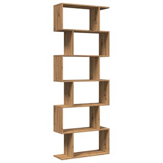 Kamerscherm / boekenkast 6-laags 70x24x193 cm hout artisanaal 2