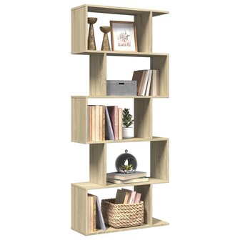 Kamerscherm / boekenkast 5-laags 70x24x161 cm hout sonoma eiken 1