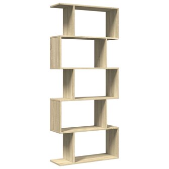 Kamerscherm / boekenkast 5-laags 70x24x161 cm hout sonoma eiken 7