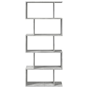 Kamerscherm / boekenkast 5-laags 70x24x161 cm hout betongrijs 5