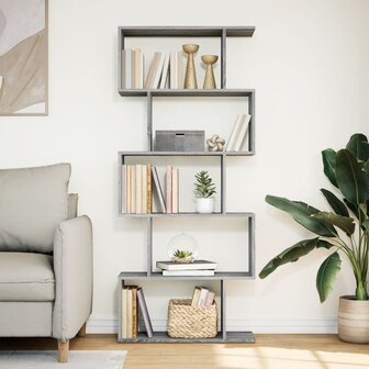 Kamerscherm / boekenkast 5-laags 70x24x161 cm hout grijs sonoma 3