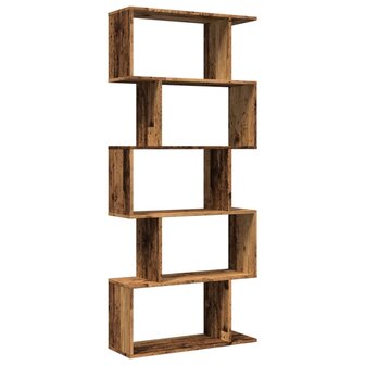 Kamerscherm / boekenkast 5-laags 70x24x161 cm hout oud hout 2