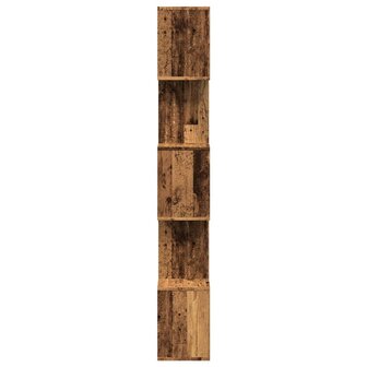 Kamerscherm / boekenkast 5-laags 70x24x161 cm hout oud hout 6