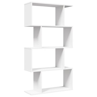 Kamerscherm / boekenkast 4-laags 70x24x129 cm bewerkt hout wit 2