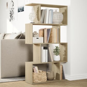 Kamerscherm / boekenkast 4-laags 70x24x129 cm hout sonoma eiken 4