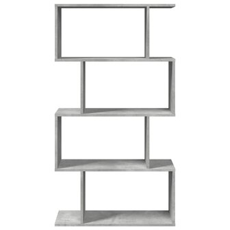 Kamerscherm / boekenkast 4-laags 70x24x129 cm hout betongrijs 5