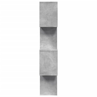 Kamerscherm / boekenkast 4-laags 70x24x129 cm hout betongrijs 6