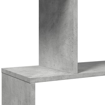 Kamerscherm / boekenkast 4-laags 70x24x129 cm hout betongrijs 9