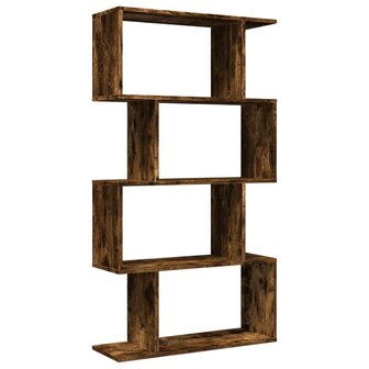 Kamerscherm / boekenkast 4-laags 70x24x129 cm hout gerookt eik 2