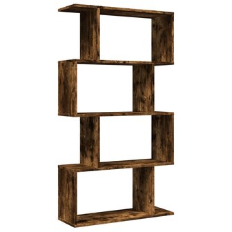 Kamerscherm / boekenkast 4-laags 70x24x129 cm hout gerookt eik 7