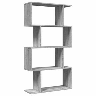 Kamerscherm / boekenkast 4-laags 70x24x129 cm hout grijs sonoma 2