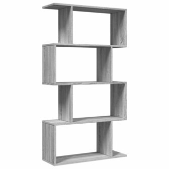 Kamerscherm / boekenkast 4-laags 70x24x129 cm hout grijs sonoma 7