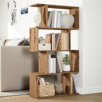 Kamerscherm / boekenkast 4-laags 70x24x129 cm hout artisanaal 4