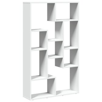 Boekenkast 72x20x120 cm bewerkt hout wit 2