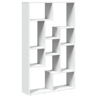 Boekenkast 72x20x120 cm bewerkt hout wit 7