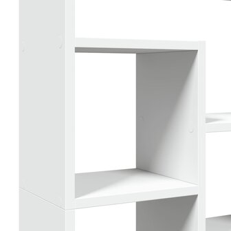 Boekenkast 72x20x120 cm bewerkt hout wit 9