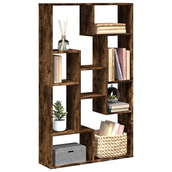 Boekenkast 72x20x120 cm bewerkt hout gerookt eikenkleurig 1